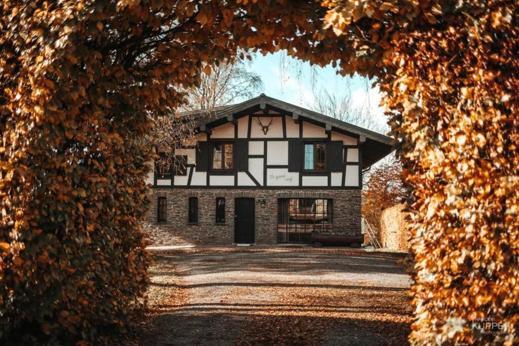 Le Grand Cerf 25 Pers, Malmedy- Chalet Rustique, Jardin Экстерьер фото