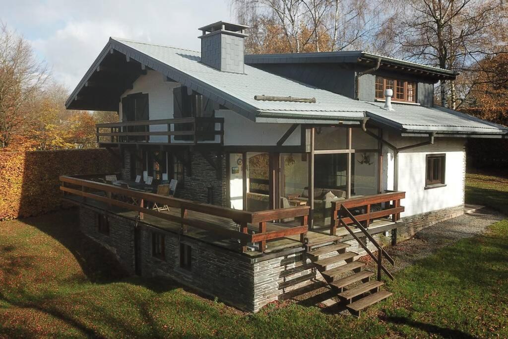 Le Grand Cerf 25 Pers, Malmedy- Chalet Rustique, Jardin Экстерьер фото