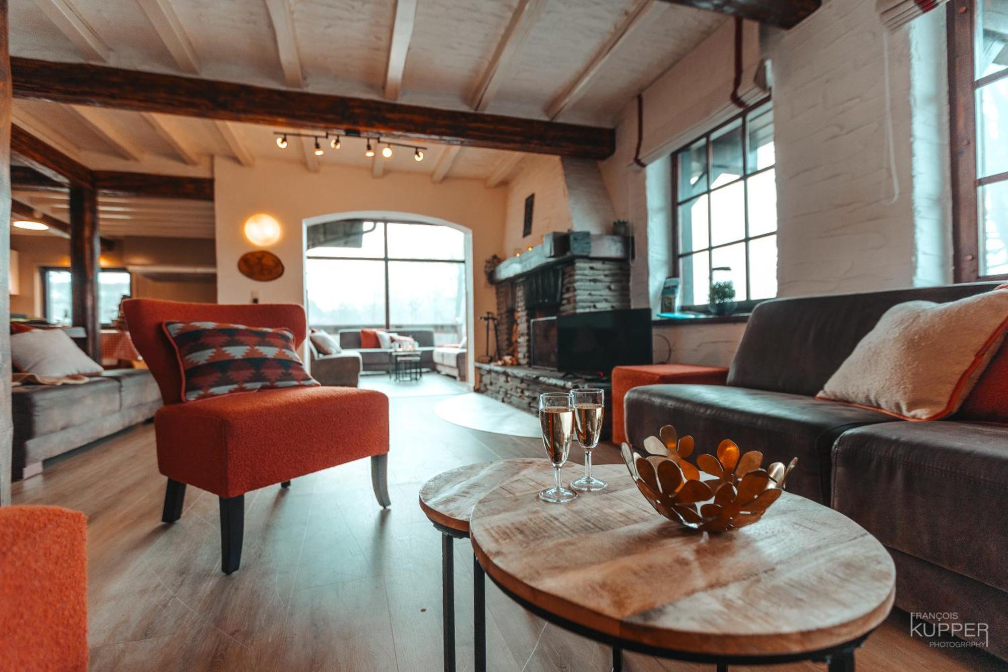 Le Grand Cerf 25 Pers, Malmedy- Chalet Rustique, Jardin Экстерьер фото